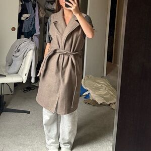 Love Tree long wool vest